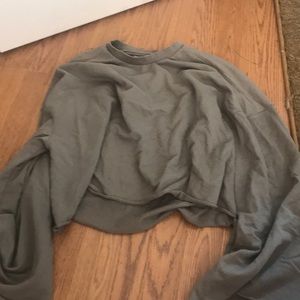 Long sleeve crop top sweater